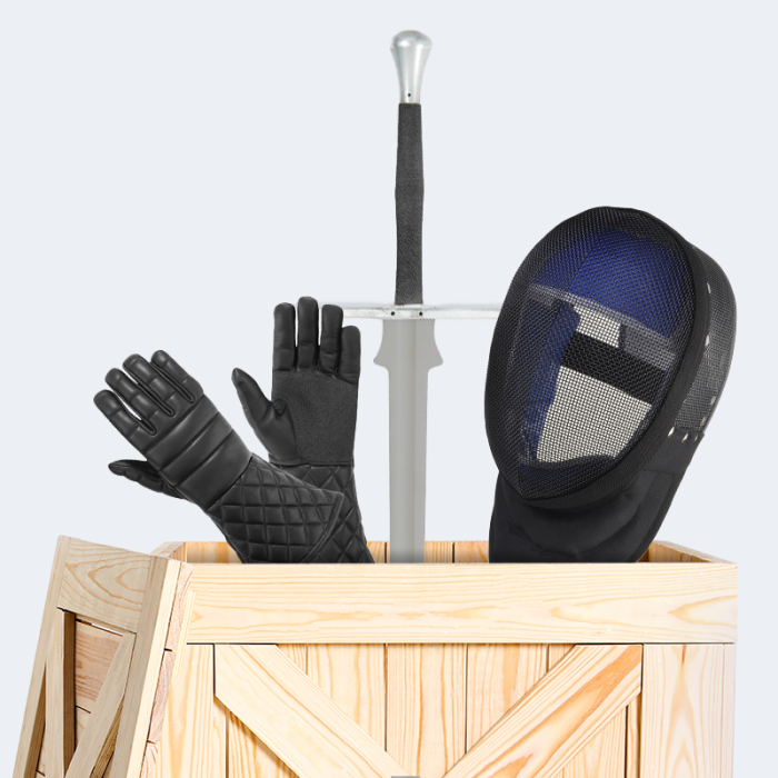PACK : Mask 350N + Fencing Gloves + Black Fencer Feder