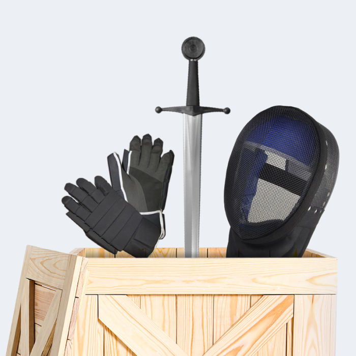 PACK : Masker 350N + Lacrosse Handschoenen + Rawlings Eenhandig zwaard