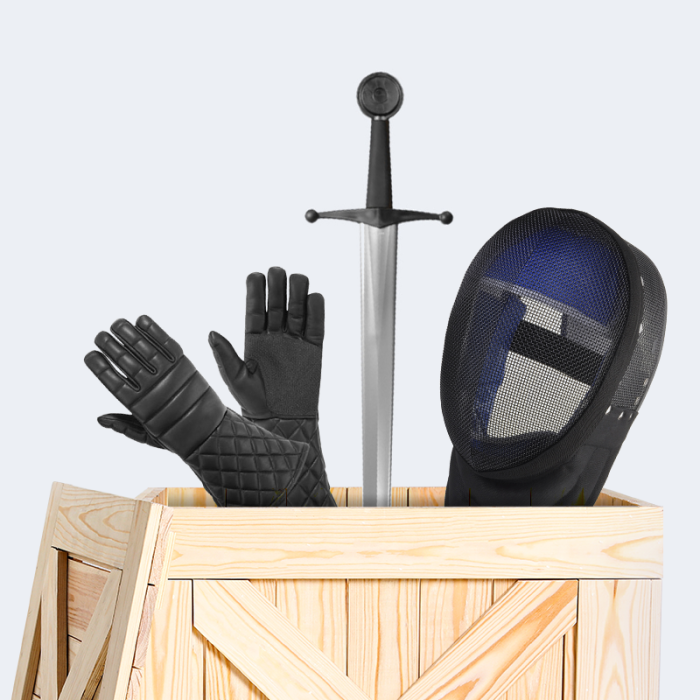 PACK : Masker 350N + Schermen Handschoenen + Rawlings Eenhandig zwaard